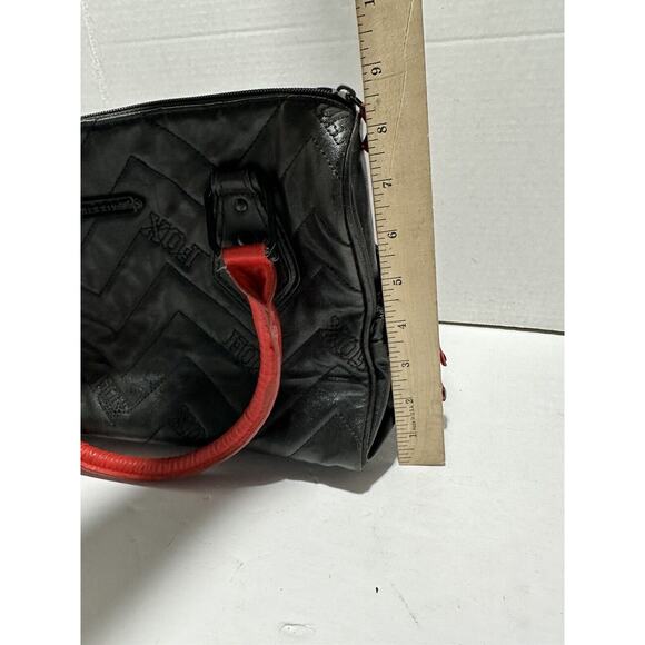 Fox Racing Womens Handbag Purse Fox Black Red With Fox Charm Satchel bag - Picture 13 of 16